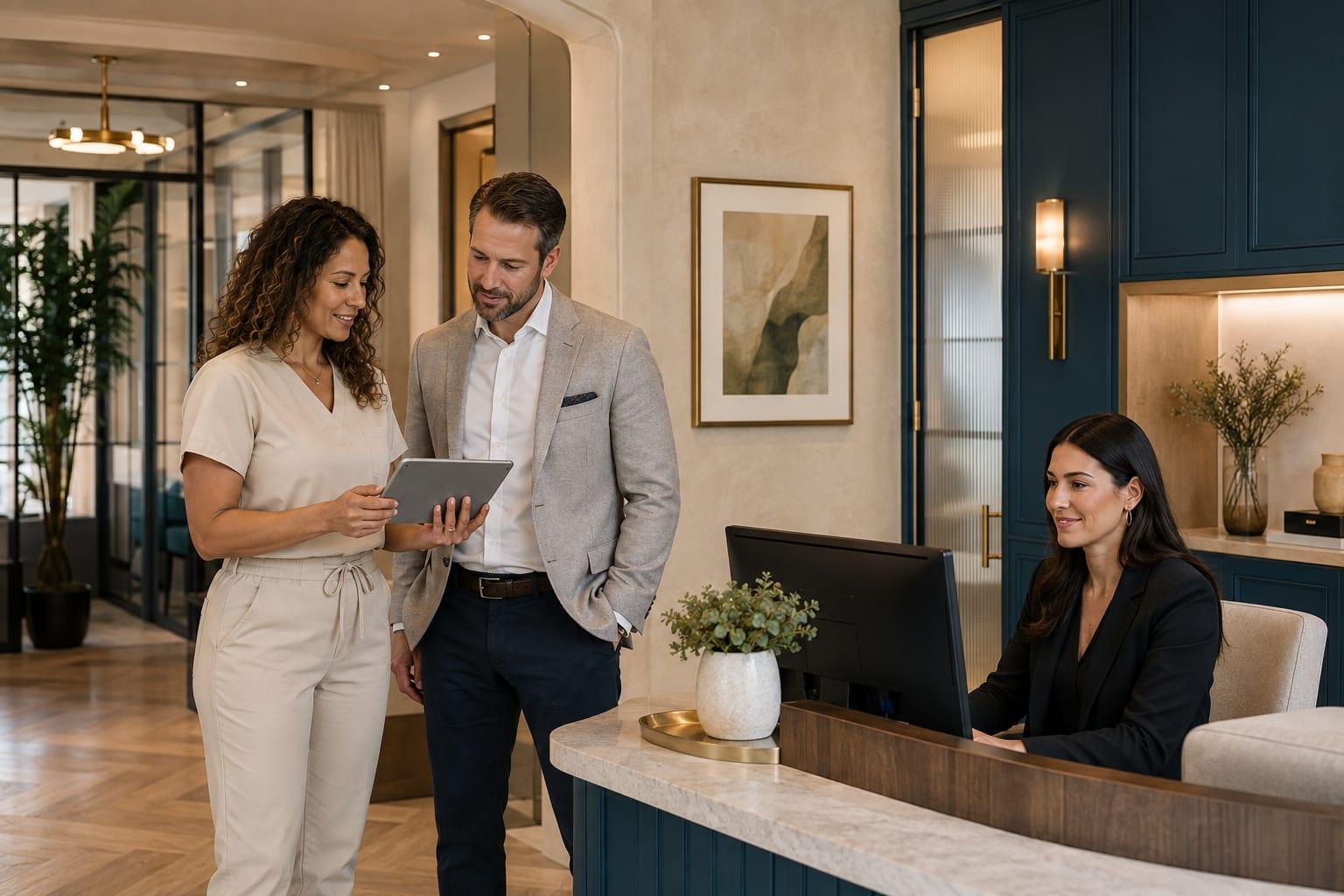 Boulevard Wellness Suites booking support staff assisting a provider