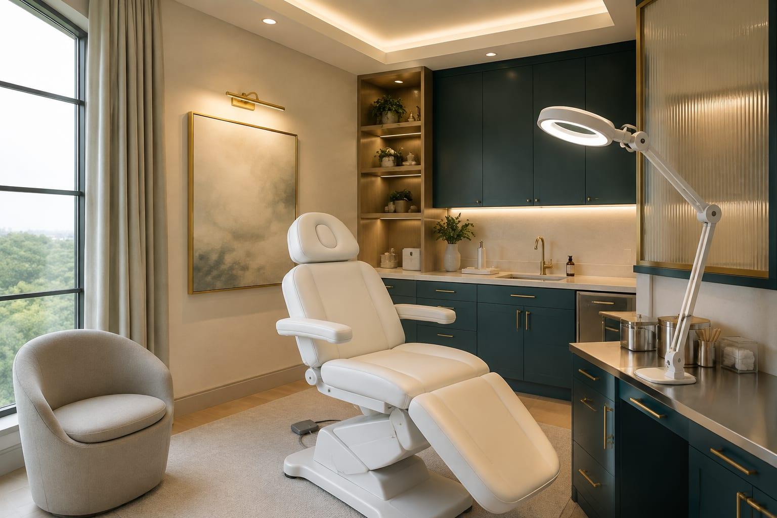 A dedicated procedure room with clinical-grade lighting and layout for in-office procedures.
